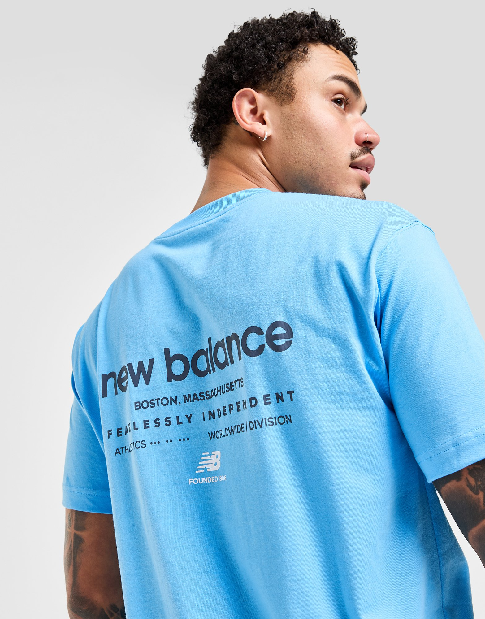 New Balance T-shirt Linear Back Hit Homme