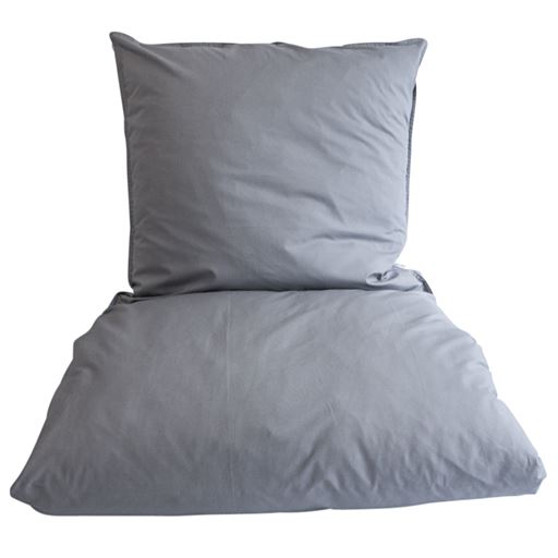OMHU Percale Sengelinned, Lys Grå, 140x220 cm