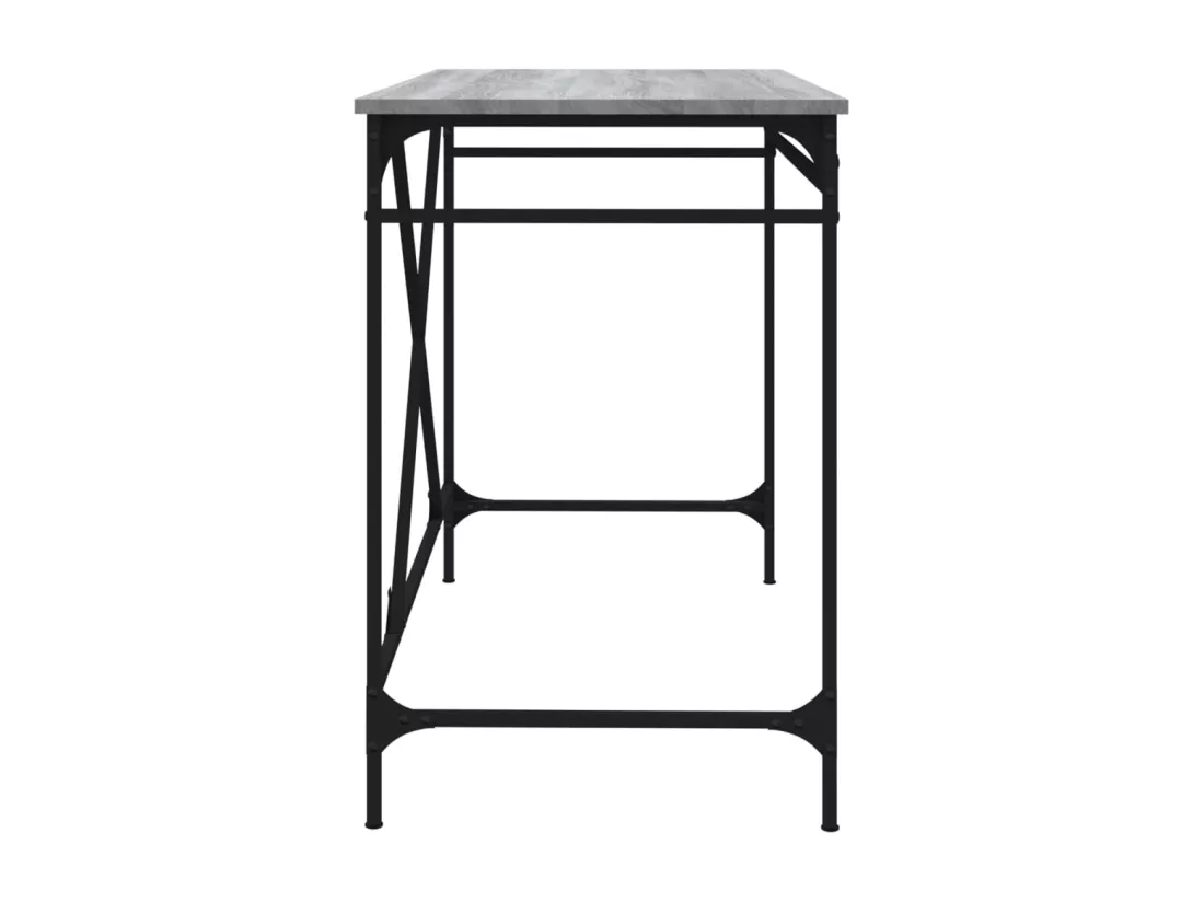 Bureau sonoma gris 100x50x75 cm bois d'ingénierie et fer