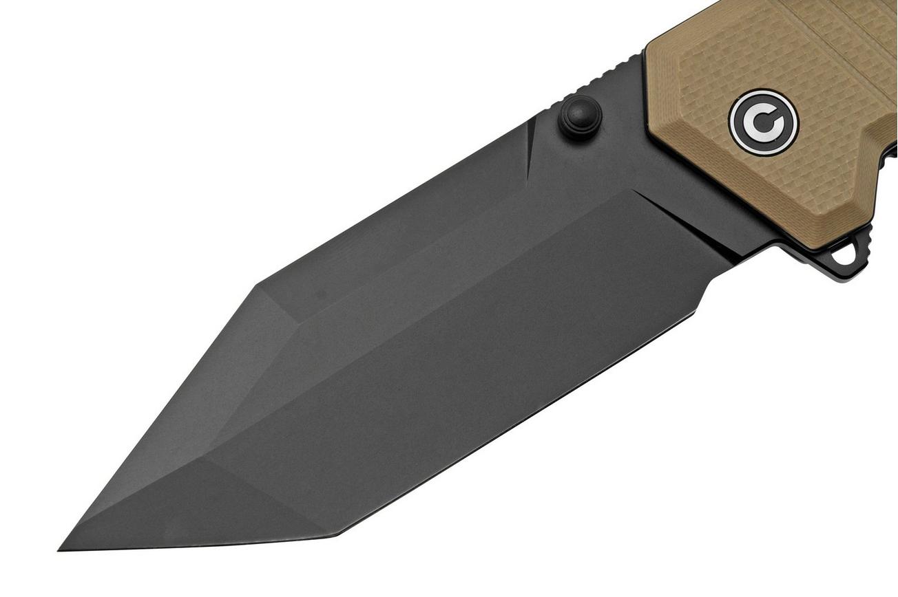 CIVIVI Bhaltair C23024-2 Tan Coarse G10, Black Blade, zakmes