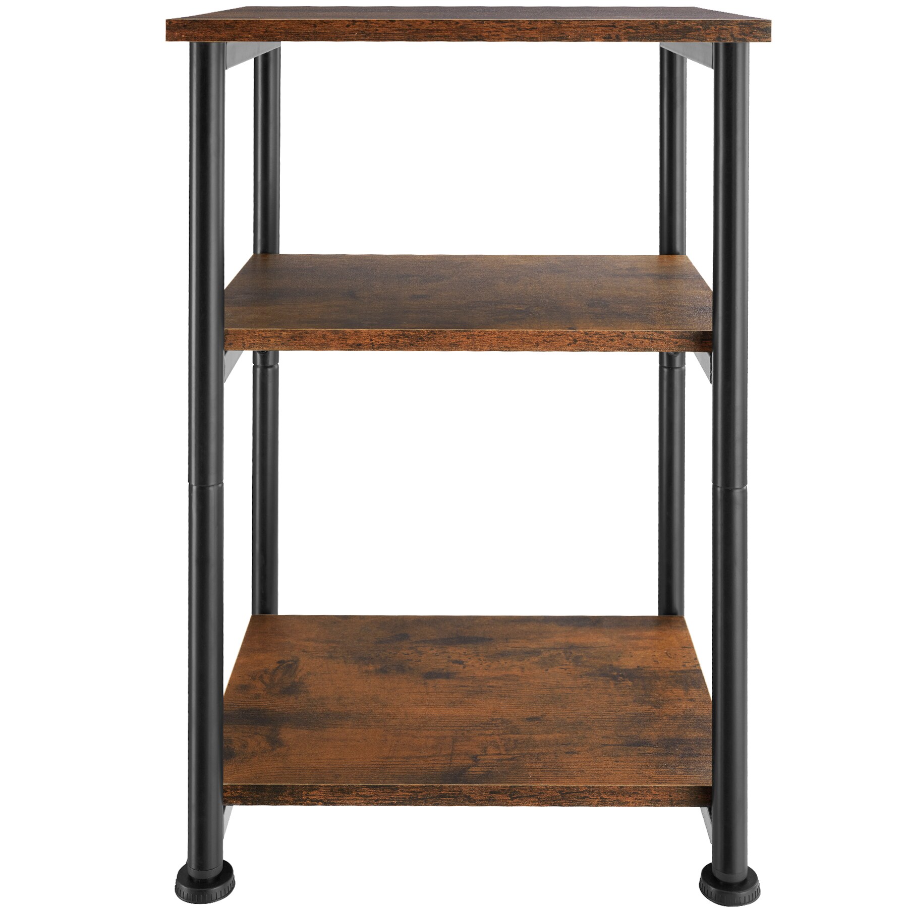 tectake® Beistelltisch, Industrial Style, mit 3 Ablagen, 34 x 30 x 59 cm