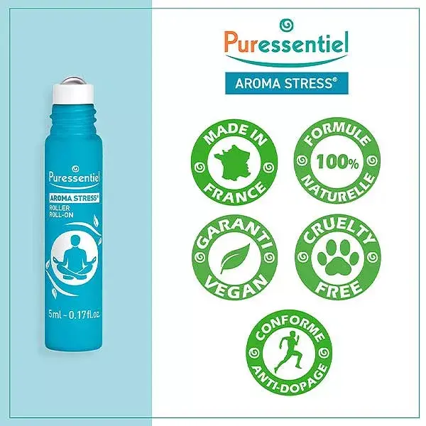 Puressentiel Aroma Stress Roll com 12 Óleos Essenciais 5ml