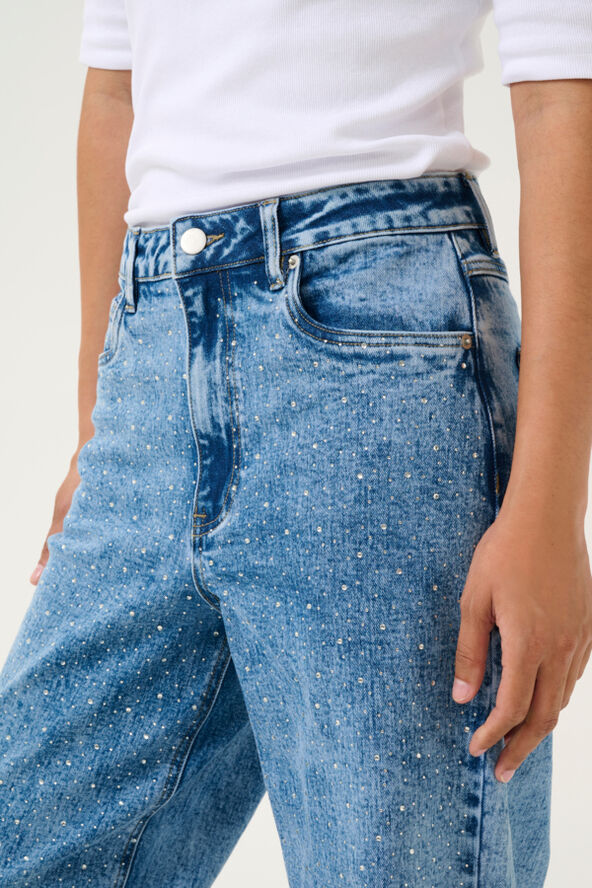 Kaffe KAthora Embellish Jeans Medium blue denim