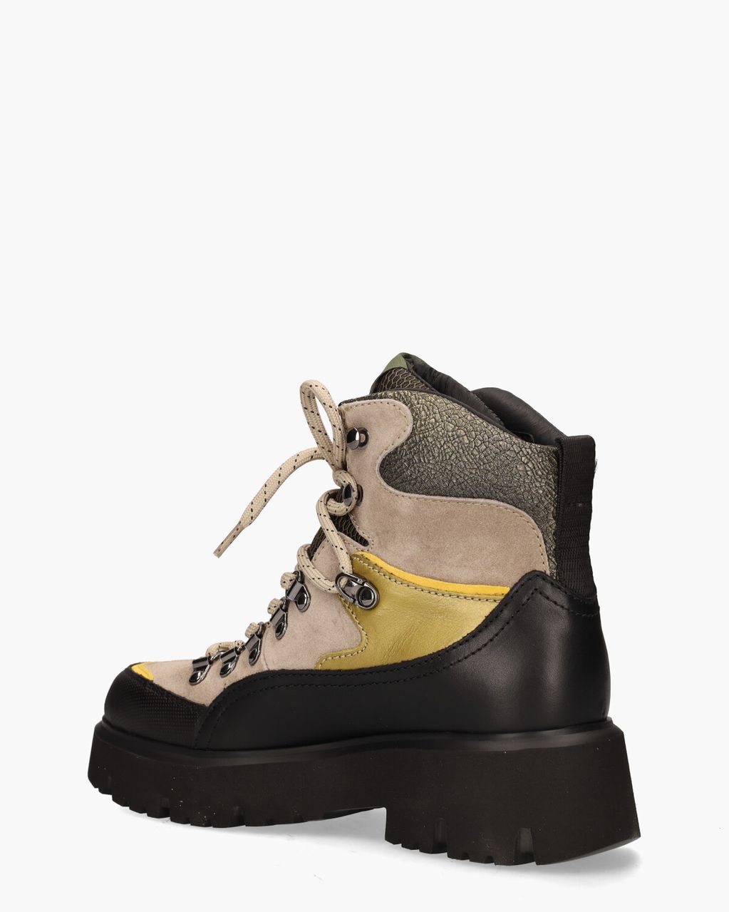 Via Vai Ziva State Zwart/Multicolor Dames Veterboots