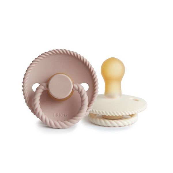 Frigg Fopspeen Rope Blush/Cream T26-18mnd (2 stuks)