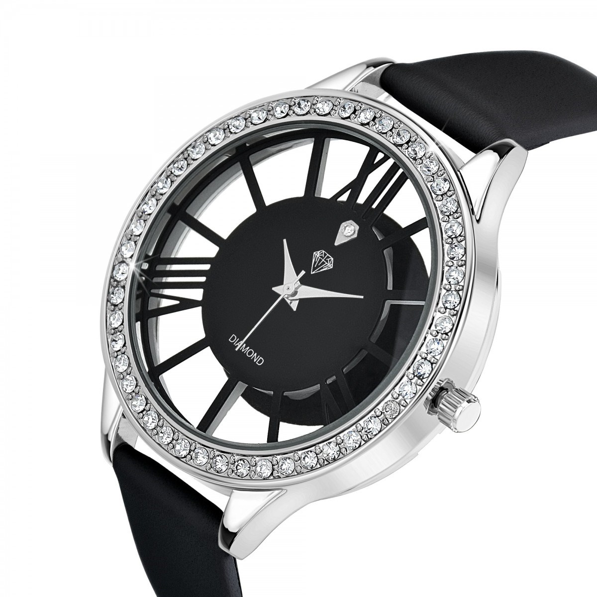 Montre Lara SC Crystal ornée d'un véritable diamant et de Cristaux scintillants