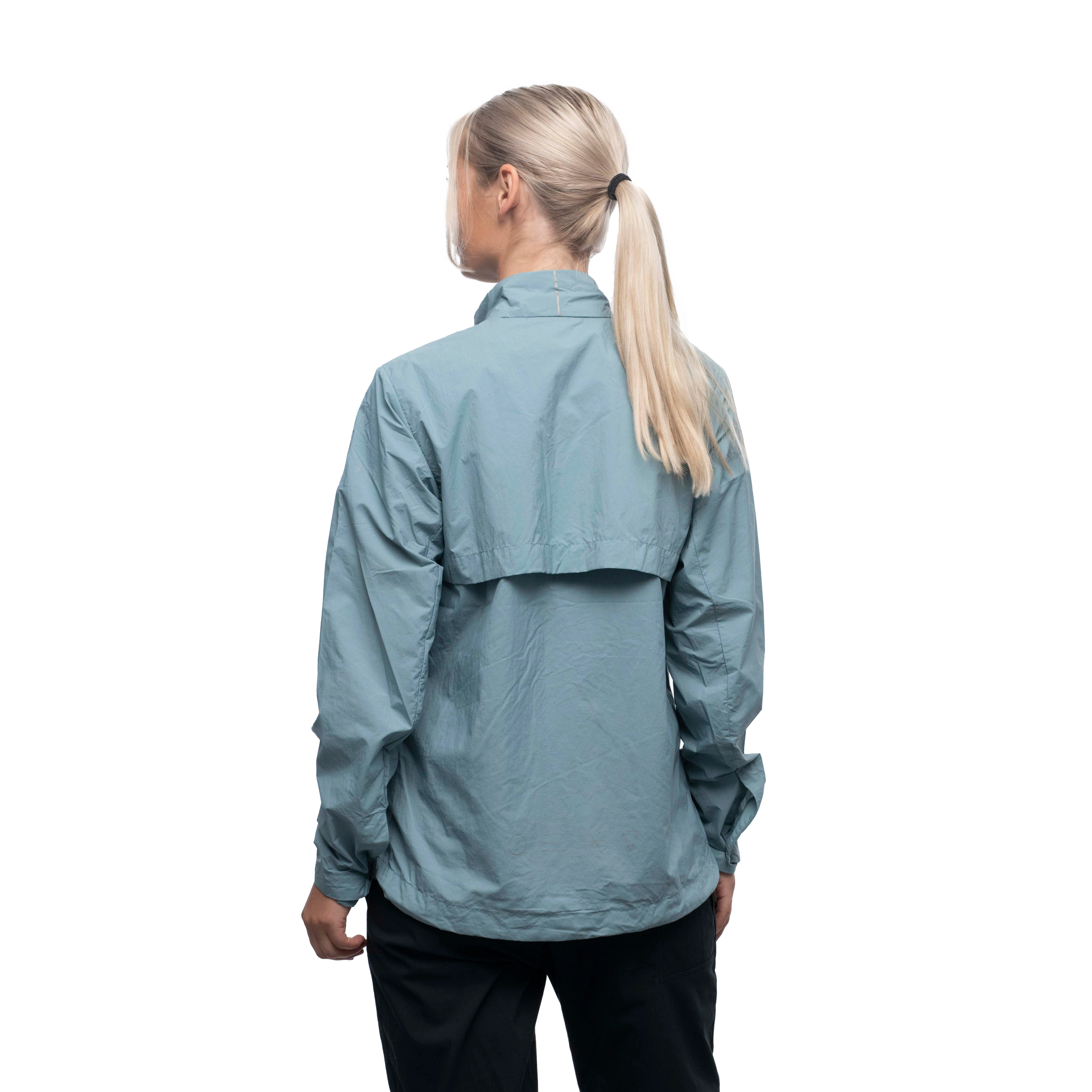 Oslo Urban Commute Windbreaker Jacket Women Smoke Blue