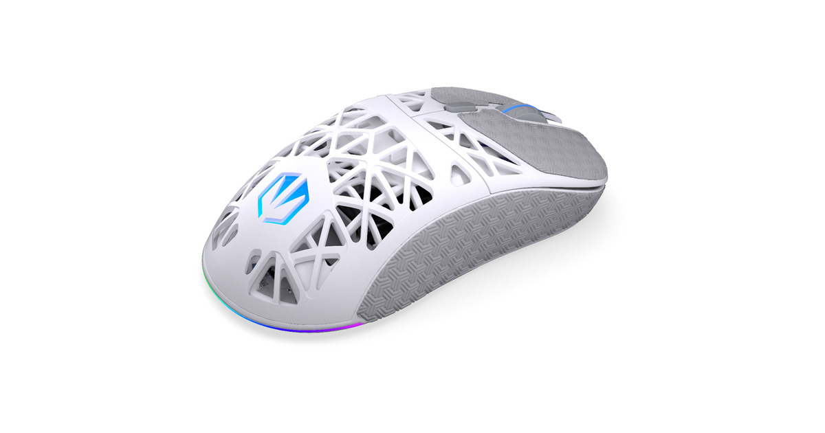 ENDORFYLIV Plus Wireless Onyx White gaming muis  (Wit, 26.000 DPI, ARGB, USB-C / 2.4 GHz / Bluetooth)