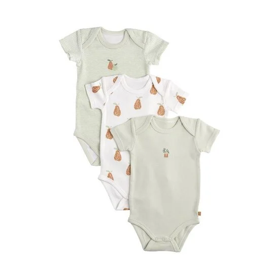 Botanica Lot de 3 bodies manches courtes   6 mois   de               Sauthon Baby Déco