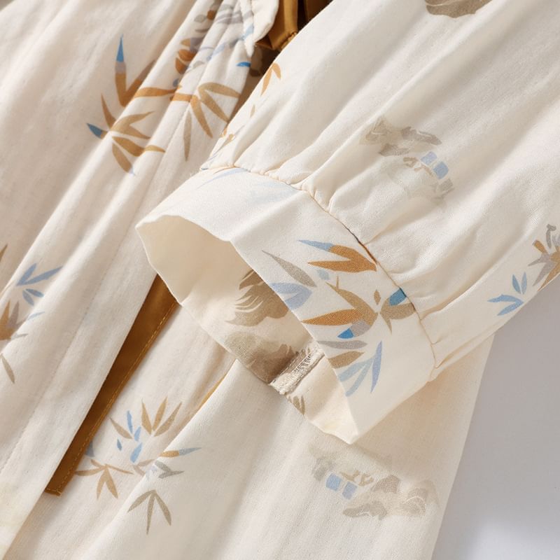 Somnus - Pyjamaset: Top met lange mouwen en print + broek