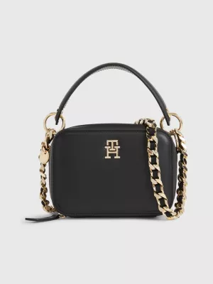 Bolsa transversal elegante com alça de corrente