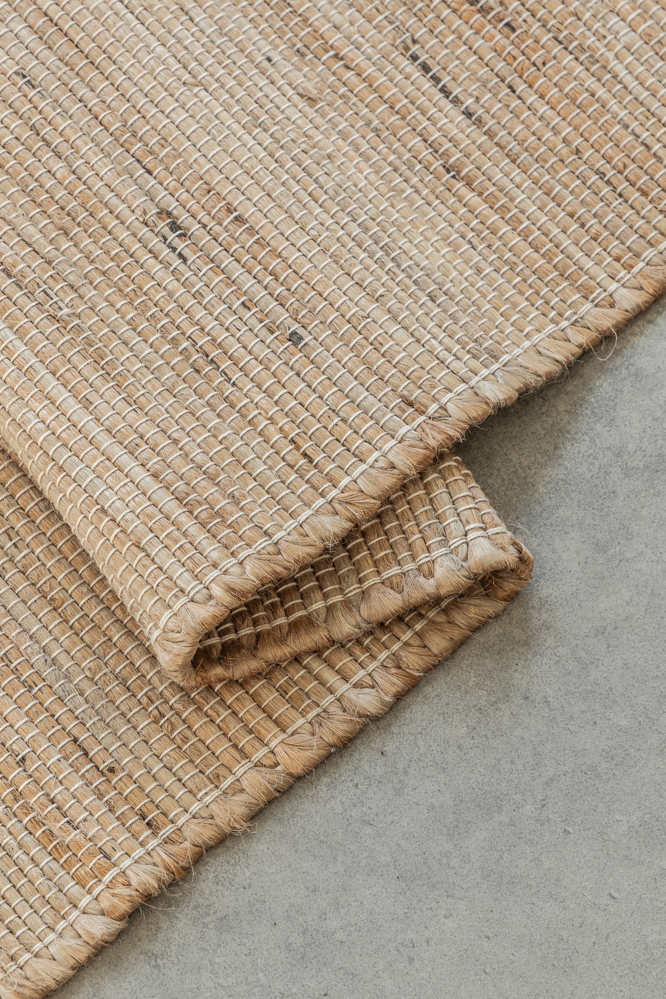 HANSE Home Teppich »Dhaka Juteteppich« rechteckig 5 mm Höhe Läufer, handgewebt, Jute, Wolle, Natur, Wohnzimmer, Flur, Klassisch