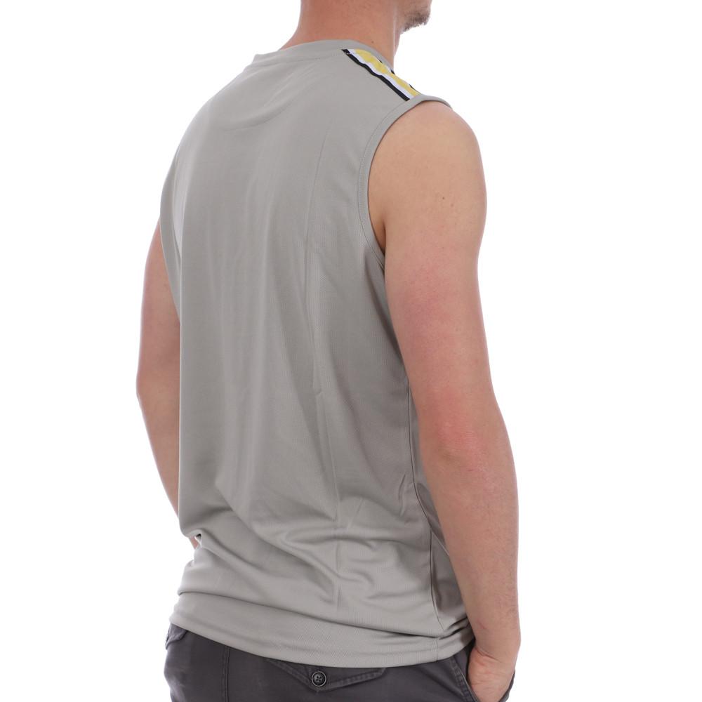 Hungaria Débardeur Gris aux Bandes Jaunes Homme Hungaria Training Pro Sleveless