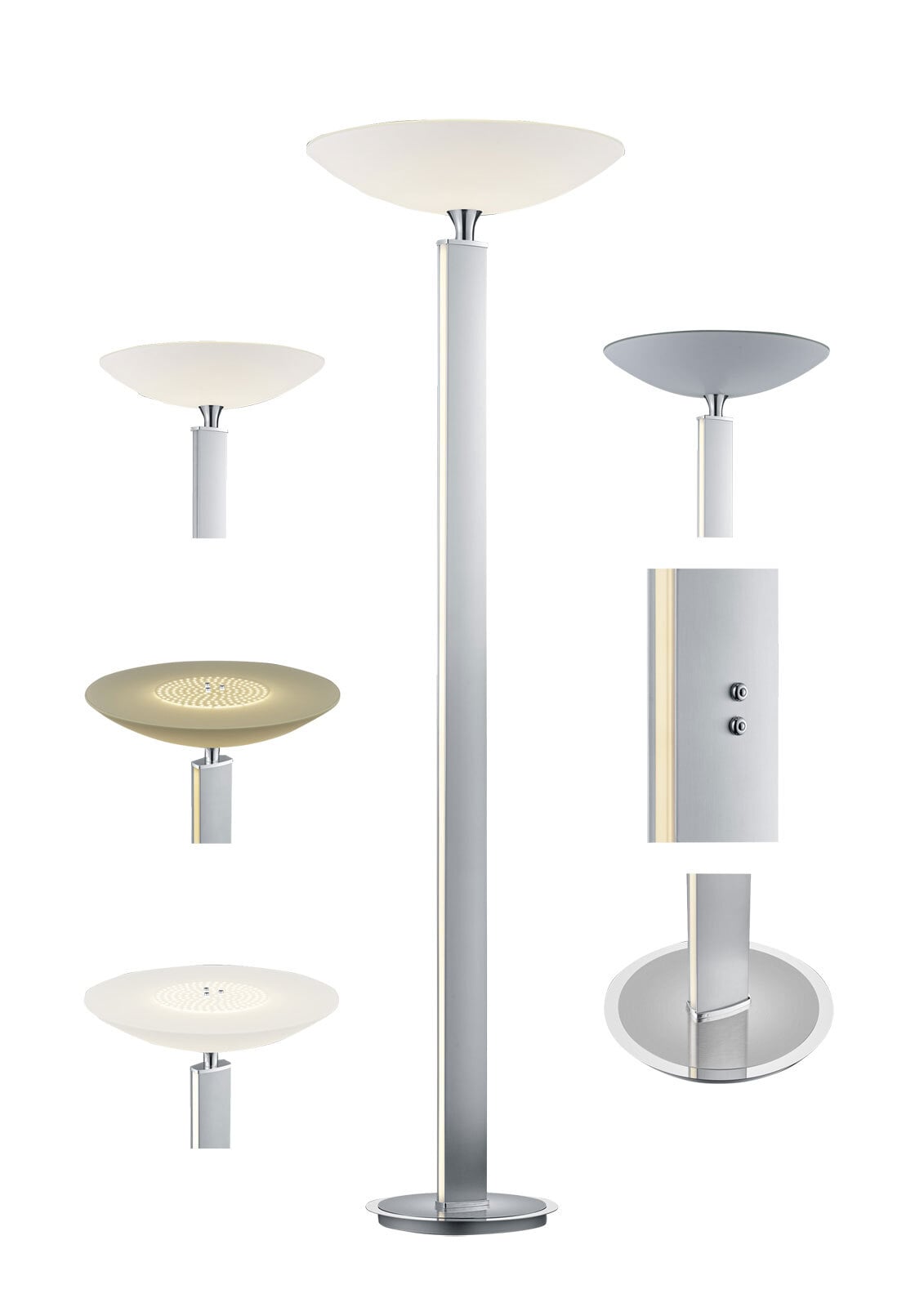 BANKAMP LED Deckenfluter PURE F nickelfarbig