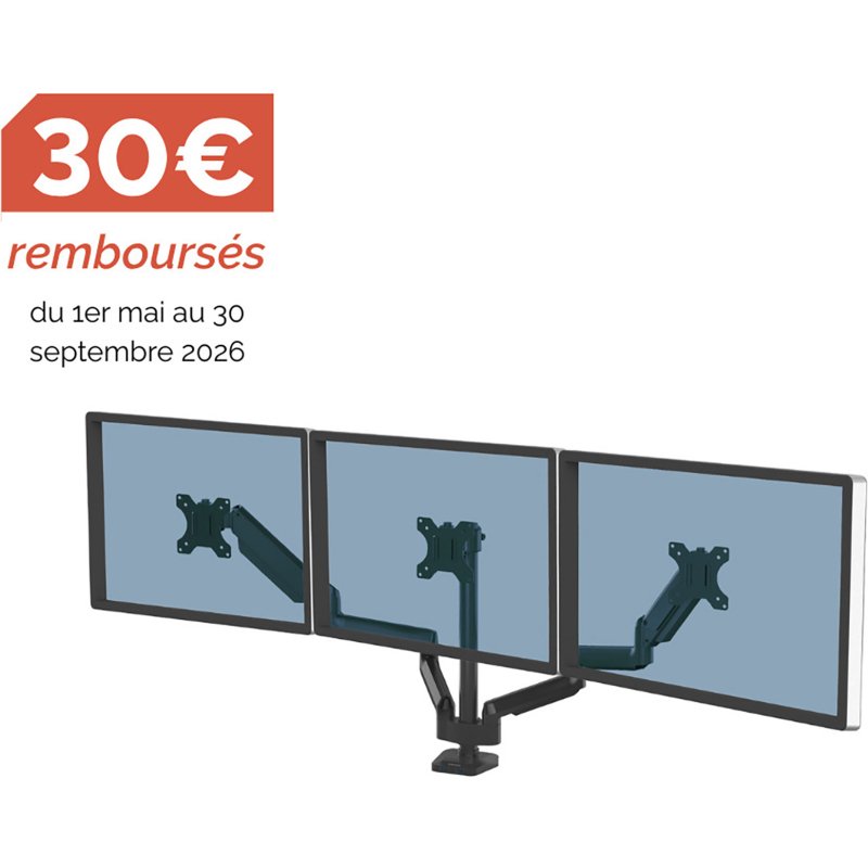 Bras support-écran triple Platinum Series Fellowes