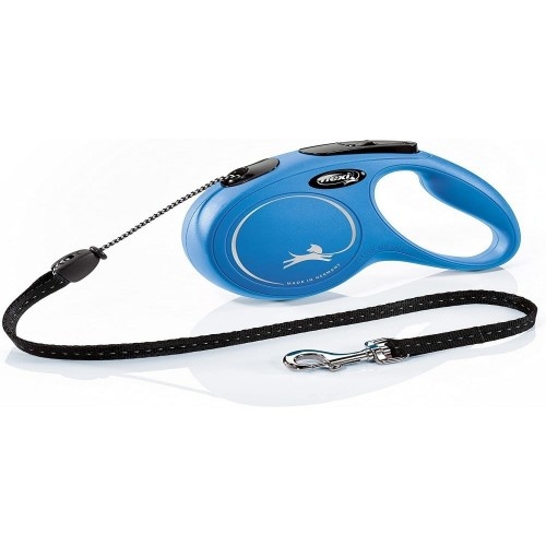 Guia de corda azul clássica Flexi New para cães