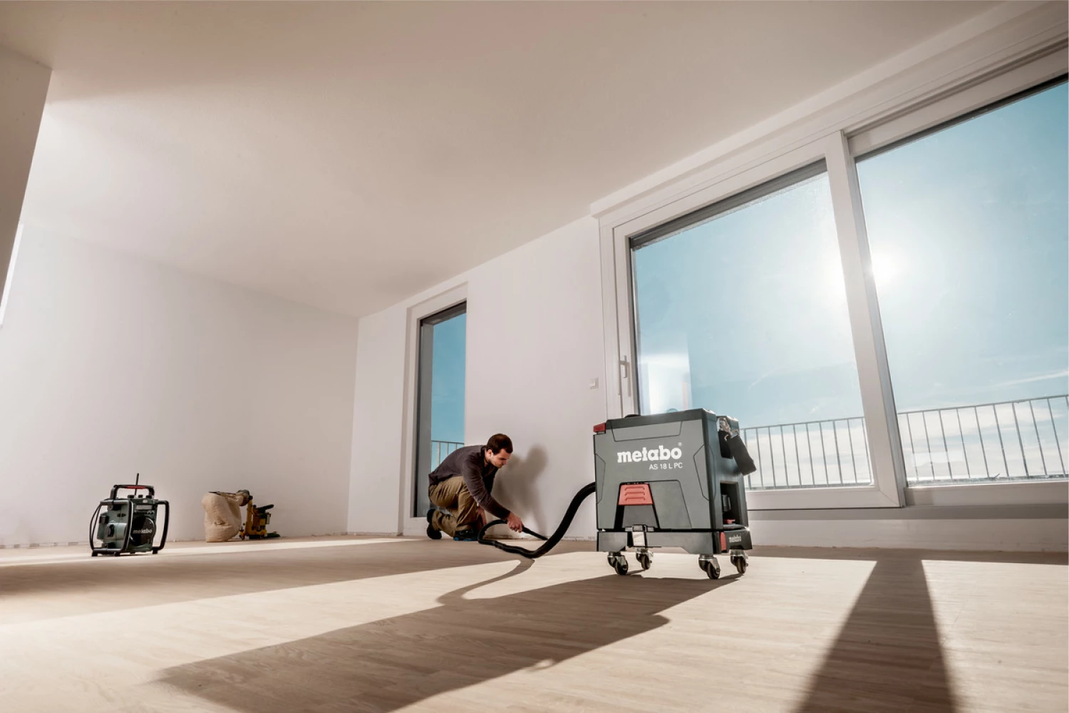 Metabo AS 18 L PC Li-Ion accu alleszuiger / bouwstofzuiger set (2x 5,2Ah Li-Power accu) - L-Klasse - 7,5L
