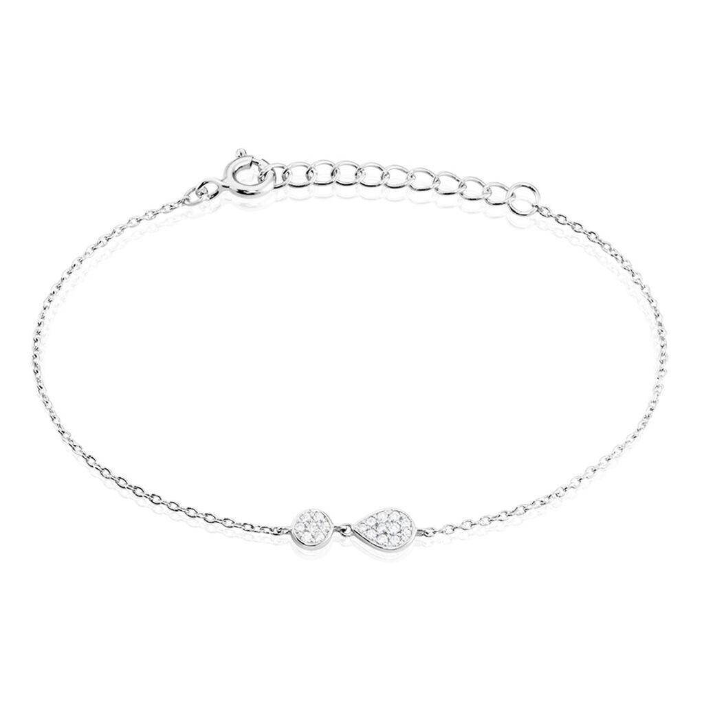 Bracelet Aletha Argent Blanc Oxyde De Zirconium