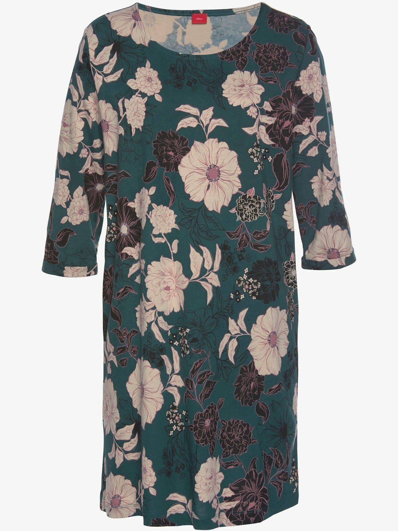 Chemise de nuit au motif floral botanique