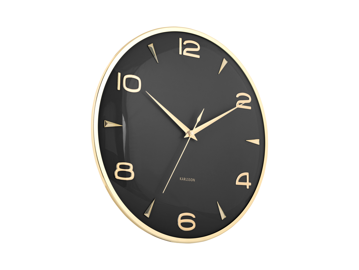 Wall clock Sienna Glow black