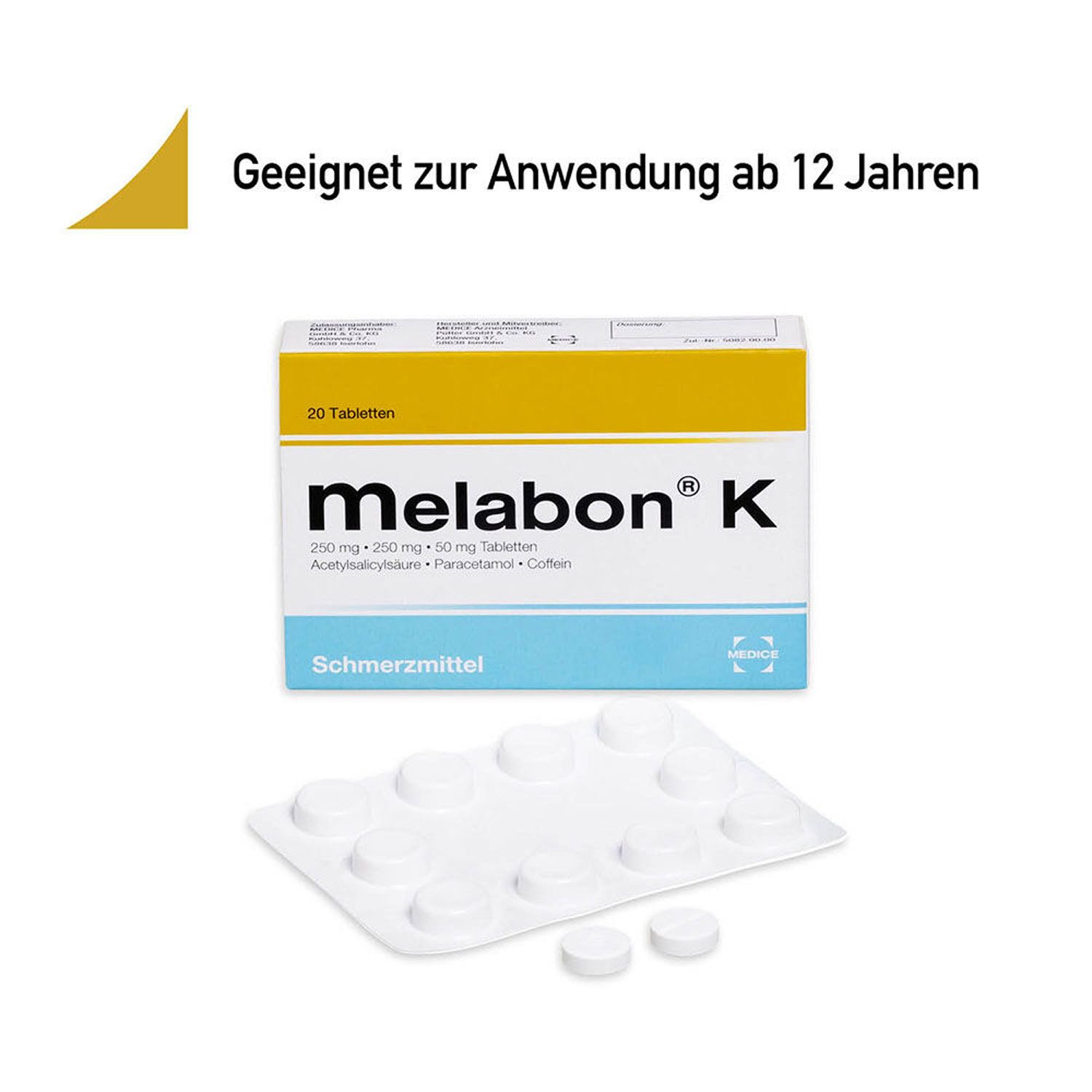 Melabon K bei Kopfschmerzen und Zahnschmerzen