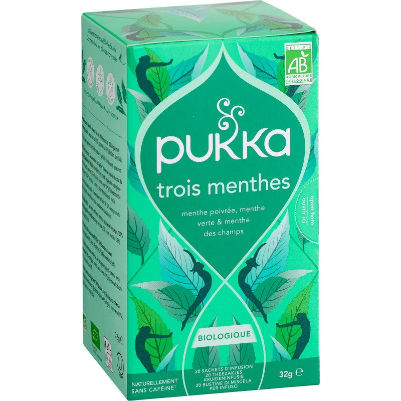 Infusion trois menthes Bio Pukka - Boîte de 20 sachets