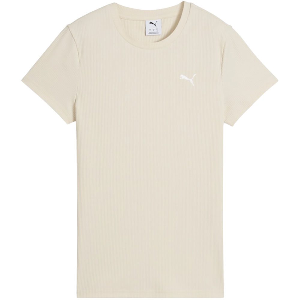 Puma Ess Elevated Rib T-Shirt Damen alpine snow