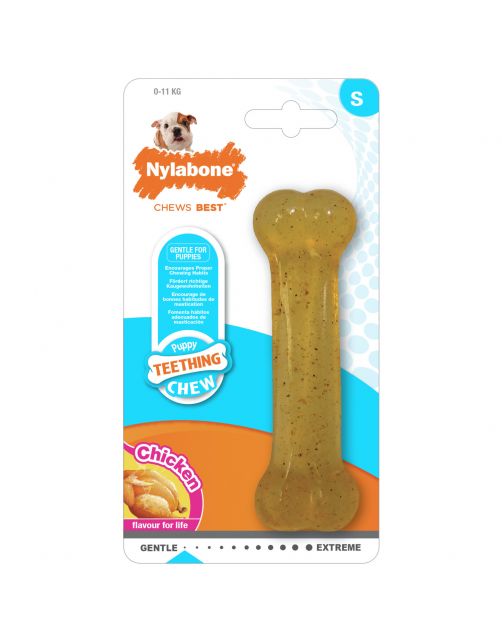Nylabone Puppy Bone Flexible Bruin - Hondenspeelgoed