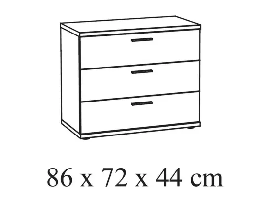 Chambre enfant, ado robuste collection OLGA, lit, armoire, bureau, commode et chevet, blanc effet bois