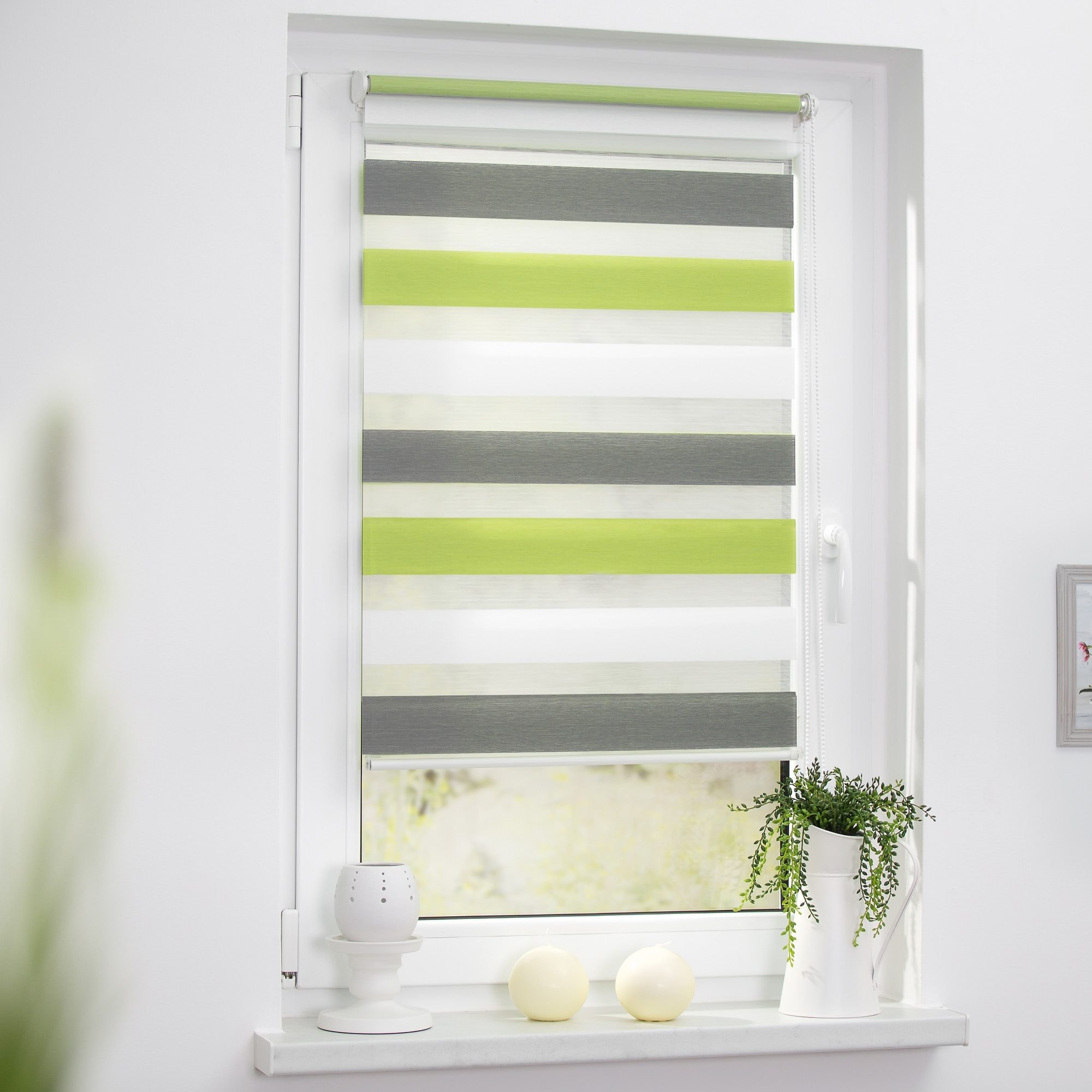 LICHTBLICK ORIGINAL Doppelrollo »Duo Rollo Klemmfix Bunt« Lichtschutz ohne Bohren Seitenzug