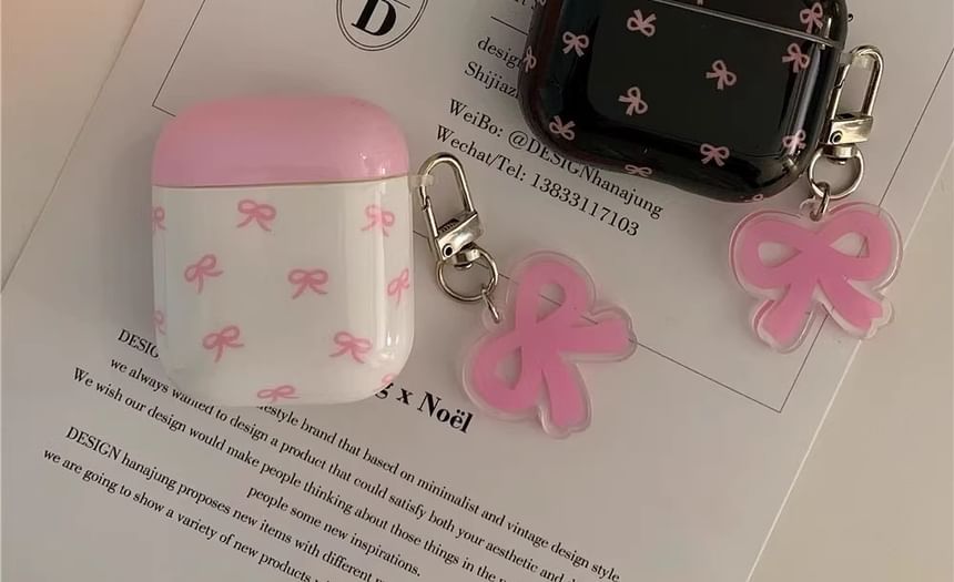 Capritz - Bow AirPods / Pro oortelefoonhoesje huid / bedel / set