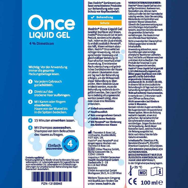 Hedrin Once Liquid Gel, 100 ml