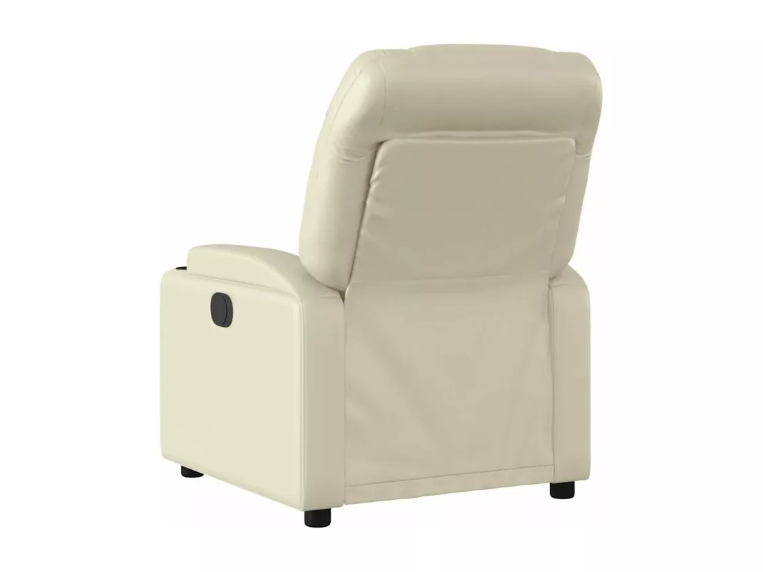 Fauteuil inclinable de massage Crème Similicuir