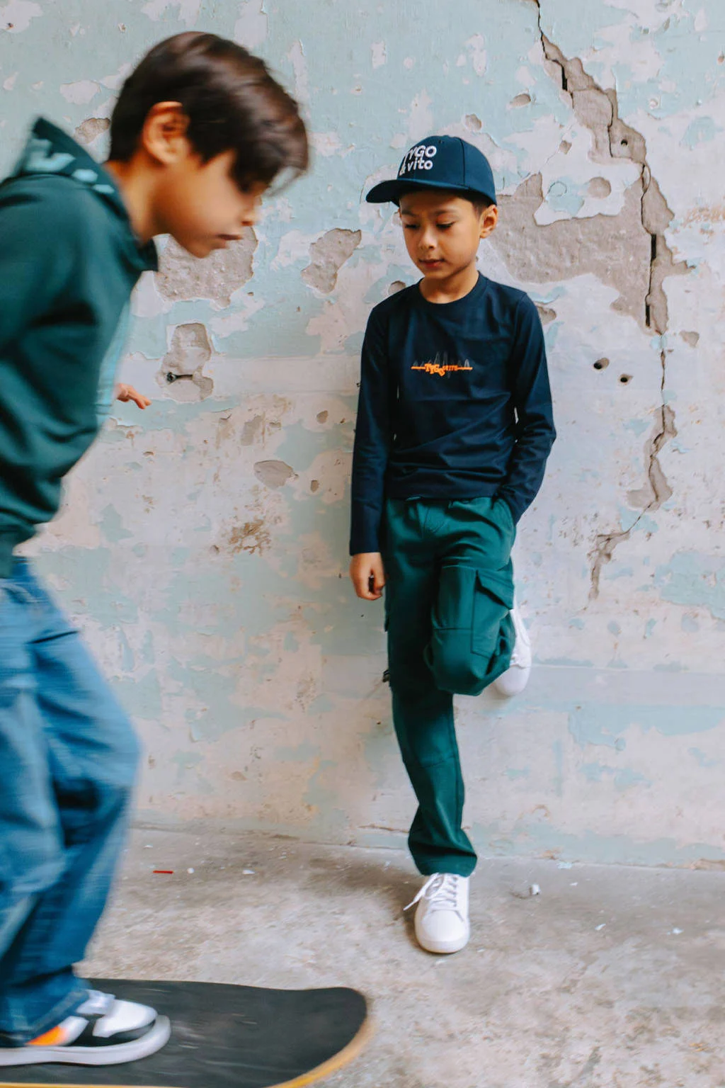 TYGO & vito longsleeve donkerblauw
