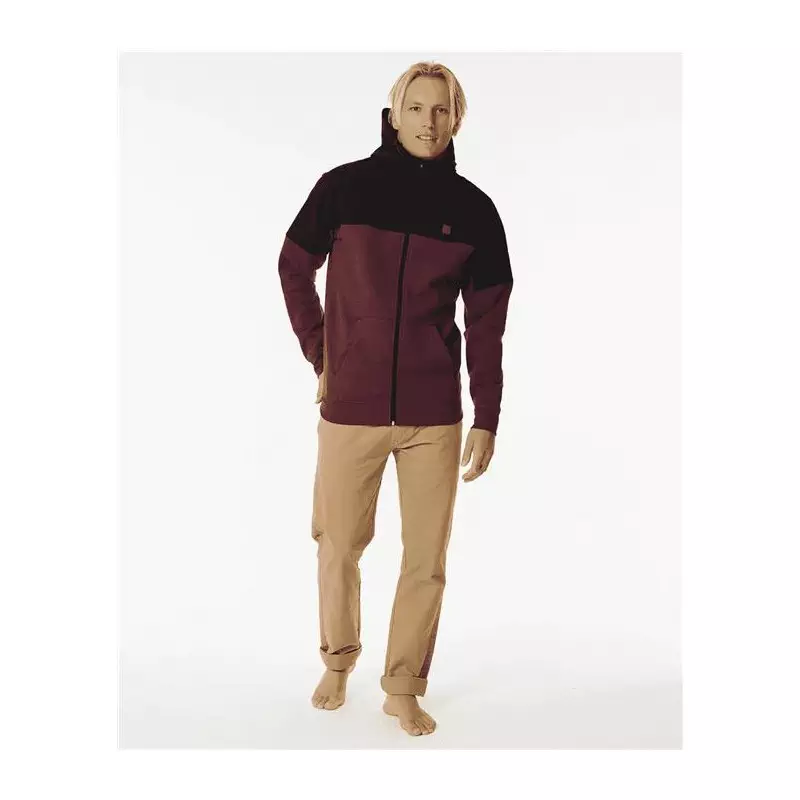 Sweat RIPCURL Anti Series Viral Zip Thru Maroon S