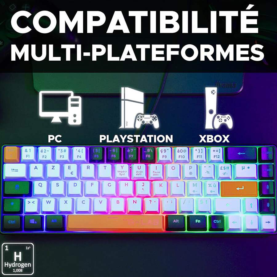 The G-Lab Keyz Hydrogen - Noir/Blanc/Orange