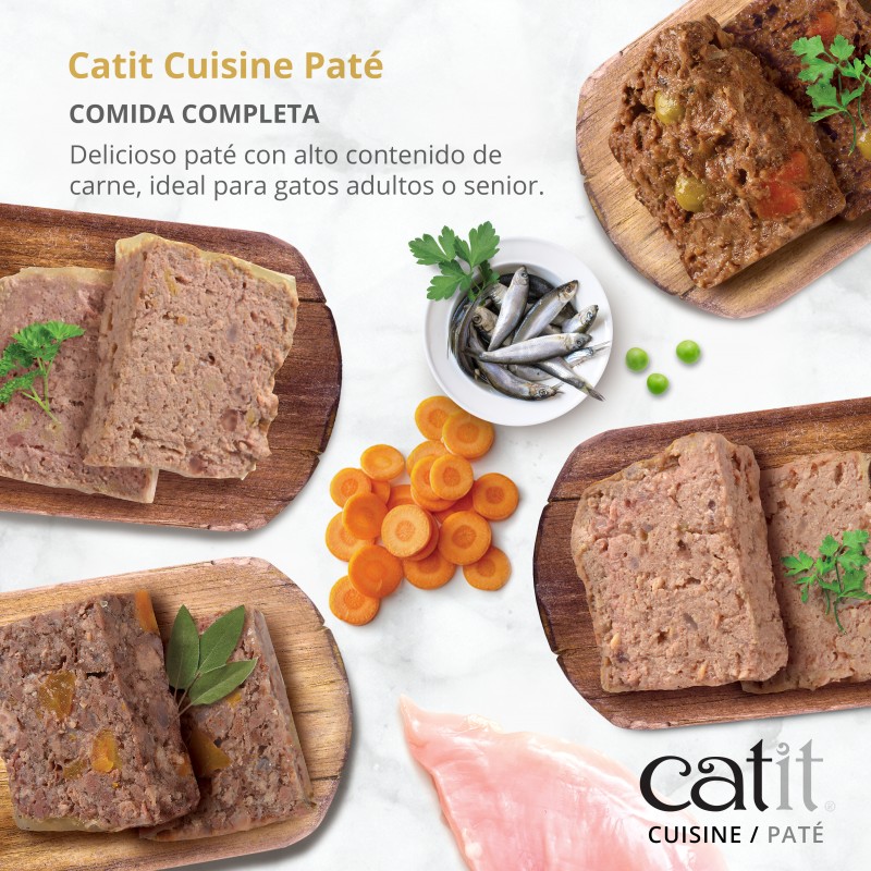 Ração para gatos Catit Cuisine, sabor frango com fígado - 95g