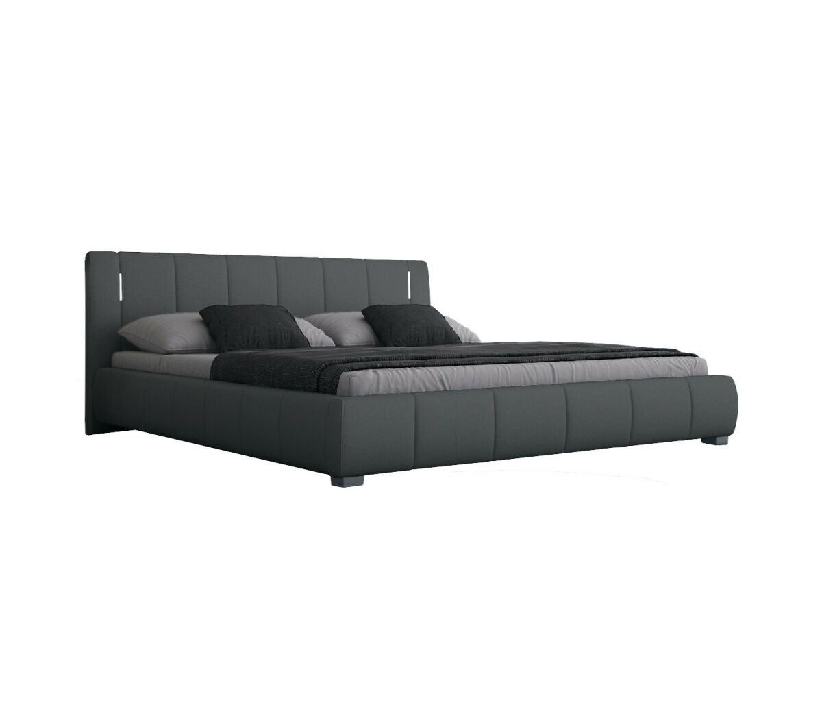 Sedex Bett Luna 140x200cm grau mit LED Beleuchtung