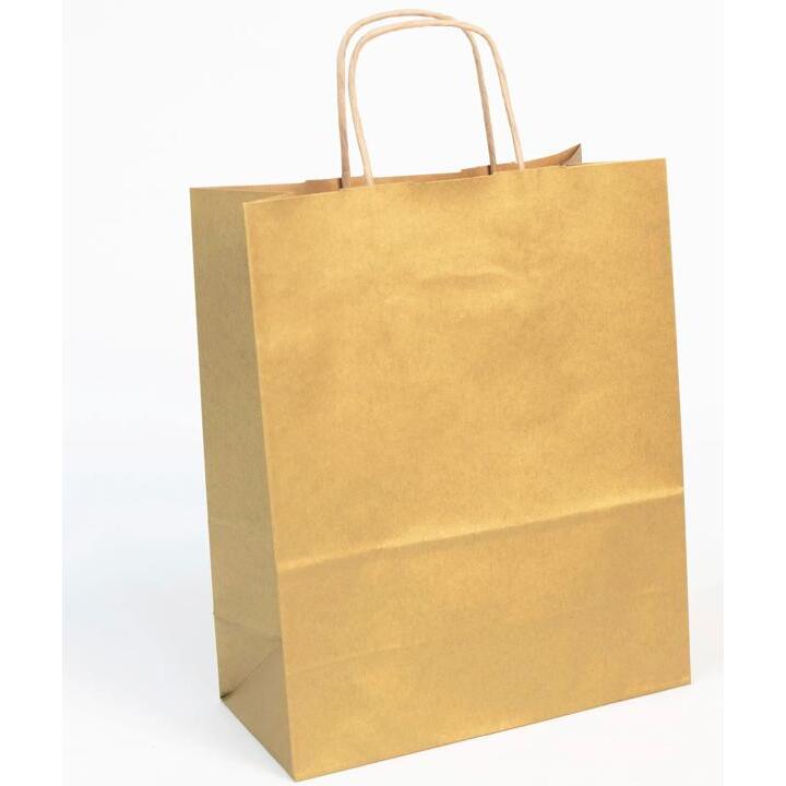 Paq.25 sacs kraft lisse, 22x10x27cm, Or - Or