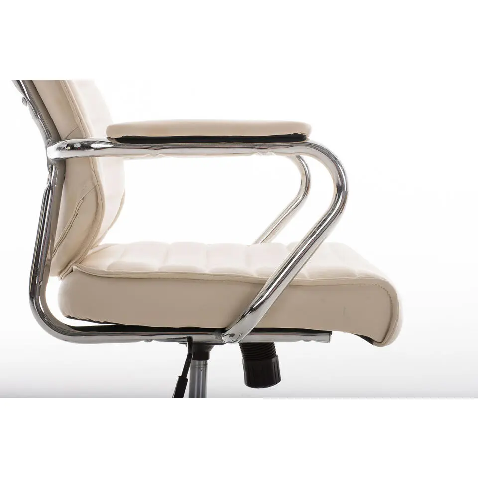 CLP Bureaustoel Rako V2 chroom Frame - Kunstleer - creme