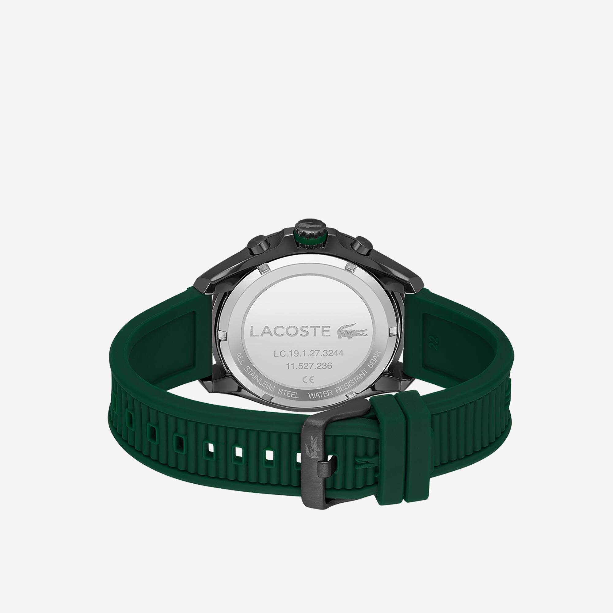 Tiebreaker Chronograph - Schwarz mit grünem Silikonband Uhren - Weiss - Lacoste - Herren