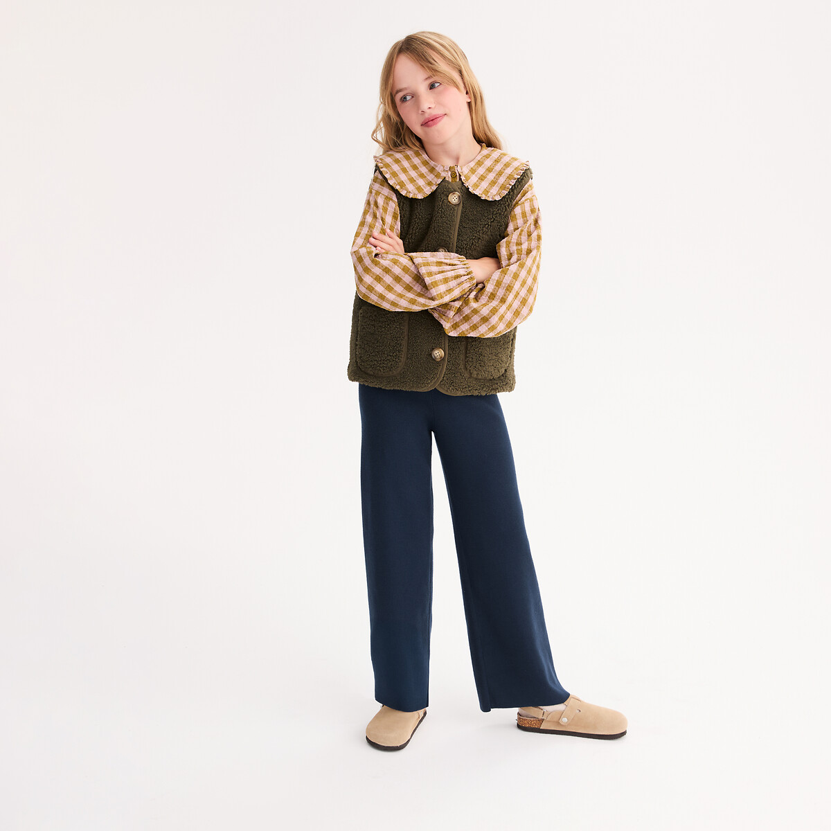 LA REDOUTE COLLECTIONS<br>Calças largas em jersey