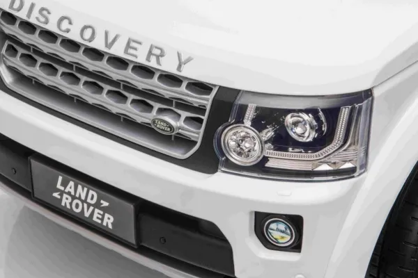 Land Rover Discovery elektrisk børnebil hvid   fjernbetjening   EVA-hjul   langsom start   MP3-radio