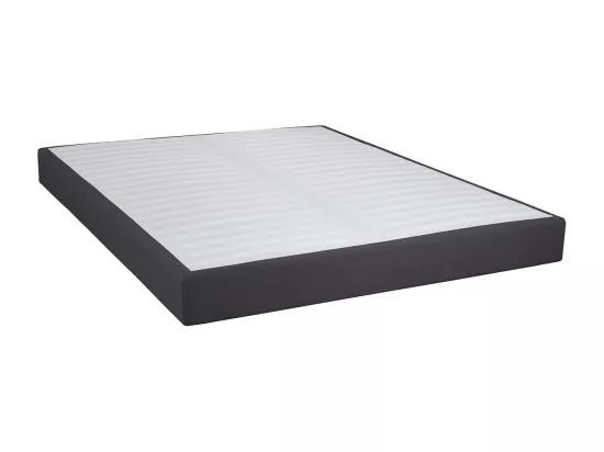 TAPIKIT - Sommier Tapissier Démontable 2x20 Lattes 140x190cm Anthracite + Pieds Blancs 15cm