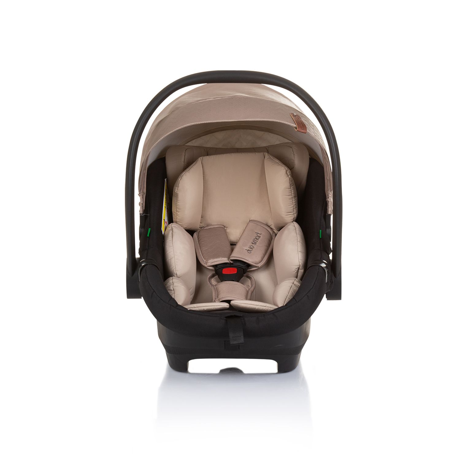 Chipolino i-Size Babyschale Duo Smart Gruppe 0+, Kissen, verstellbare Kopfstütze beige
