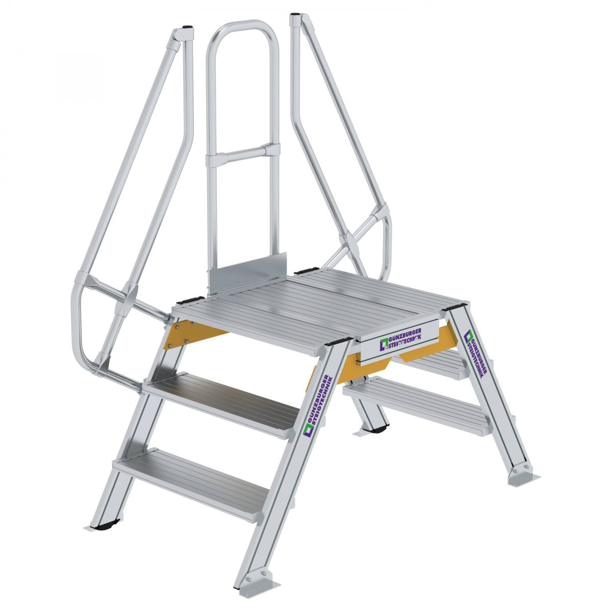 MUNK 60° trede inclusief leuning, tredebreedte 800mm, 2x3 treden