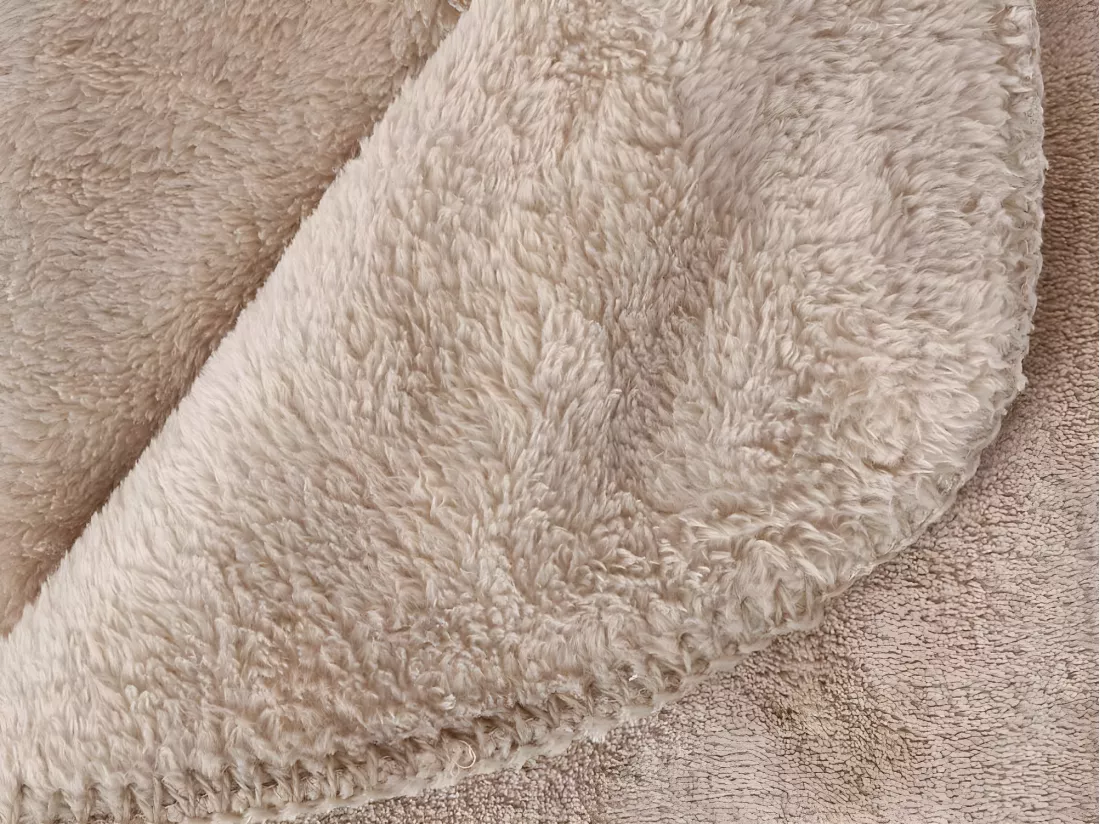 Plaid Microfibre Beige lin 180 x 230 cm
