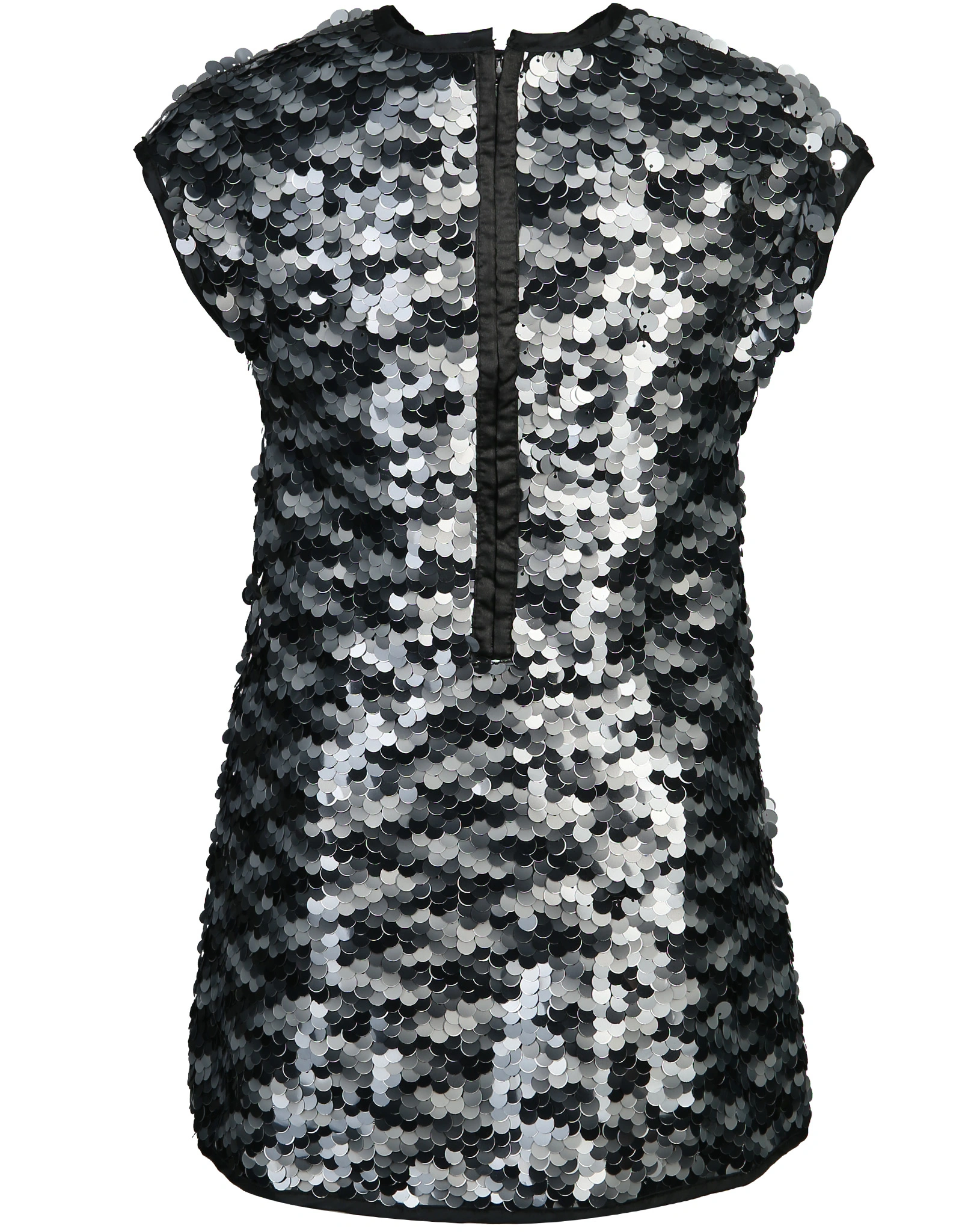 Kleid SILVER mit Pailletten in schwarz