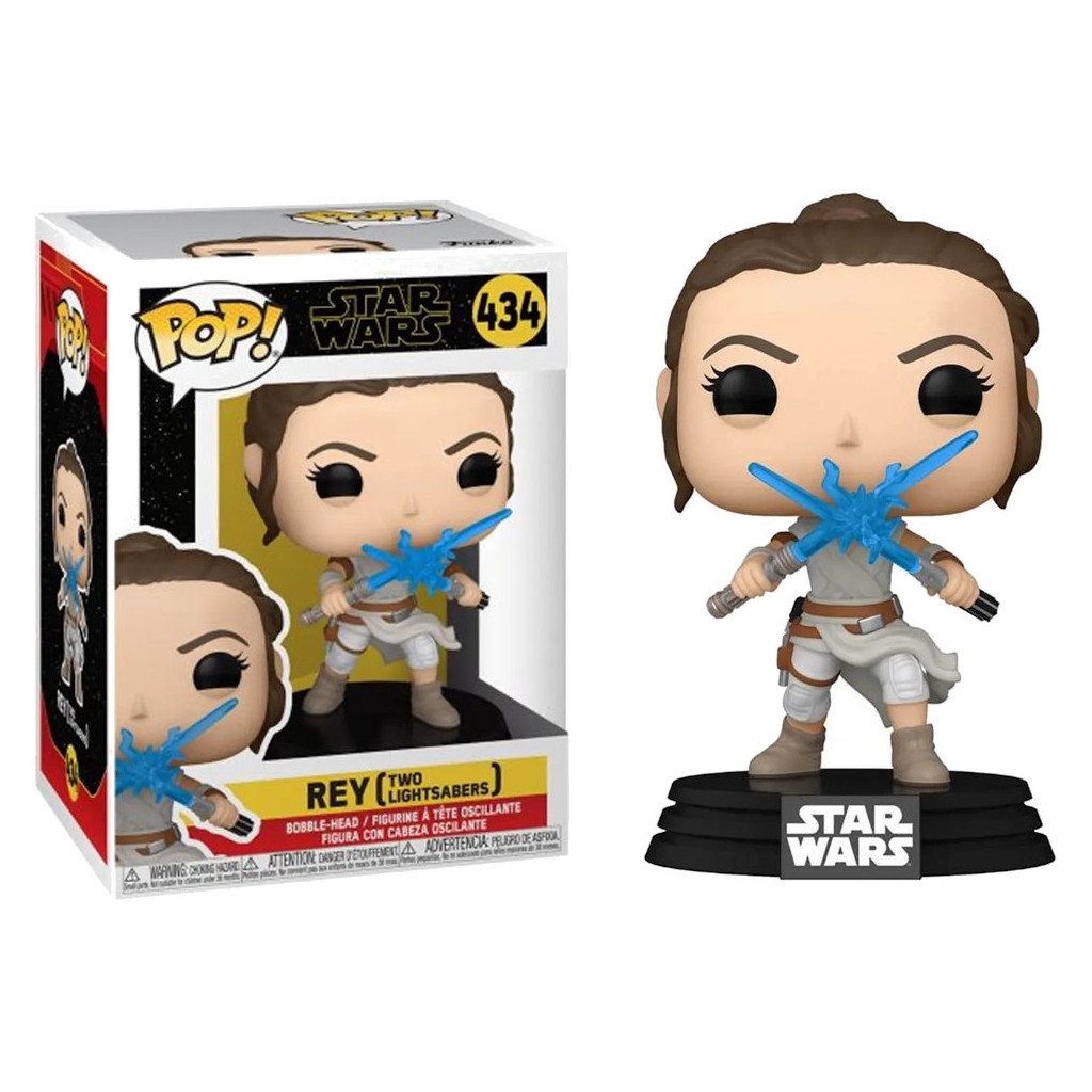 Figurine Pop! - Rey (Two Lightsabers) n°434