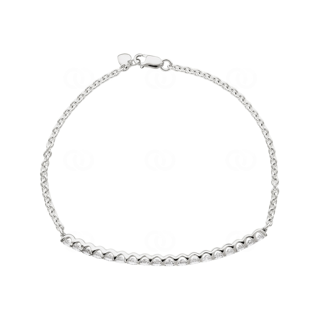 2.00 Karat Diamantarmband 750/18 K Weissgold